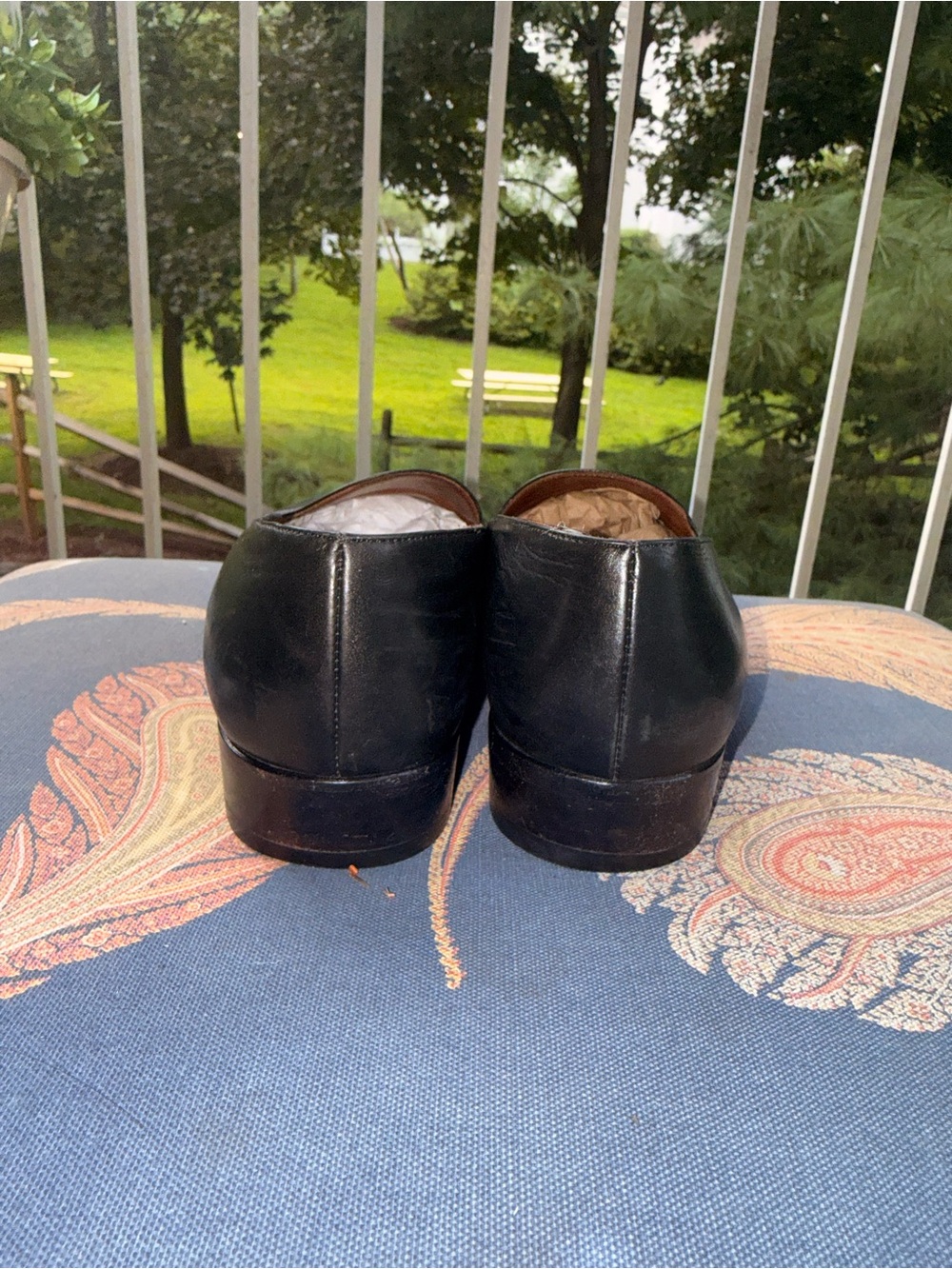 Vintage COACH Black Leather Loafers Style J003 Made in Italy Size 8.5 M - Picture 5 of 11